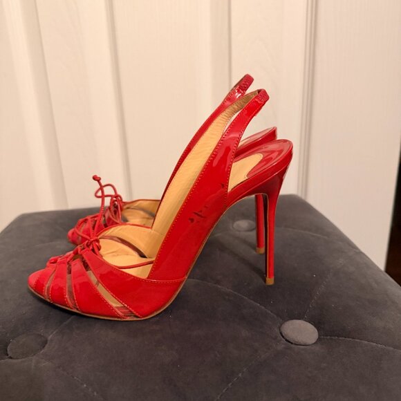 Christian Louboutin Red Patent Leather Corsetica 100 - Picture 2 of 5